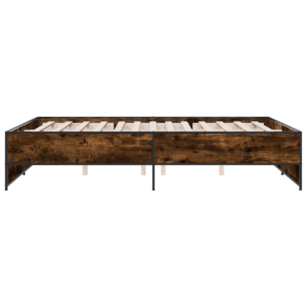 Cadre de lit sans matelas chêne fumé 160x200 cm - XIOS