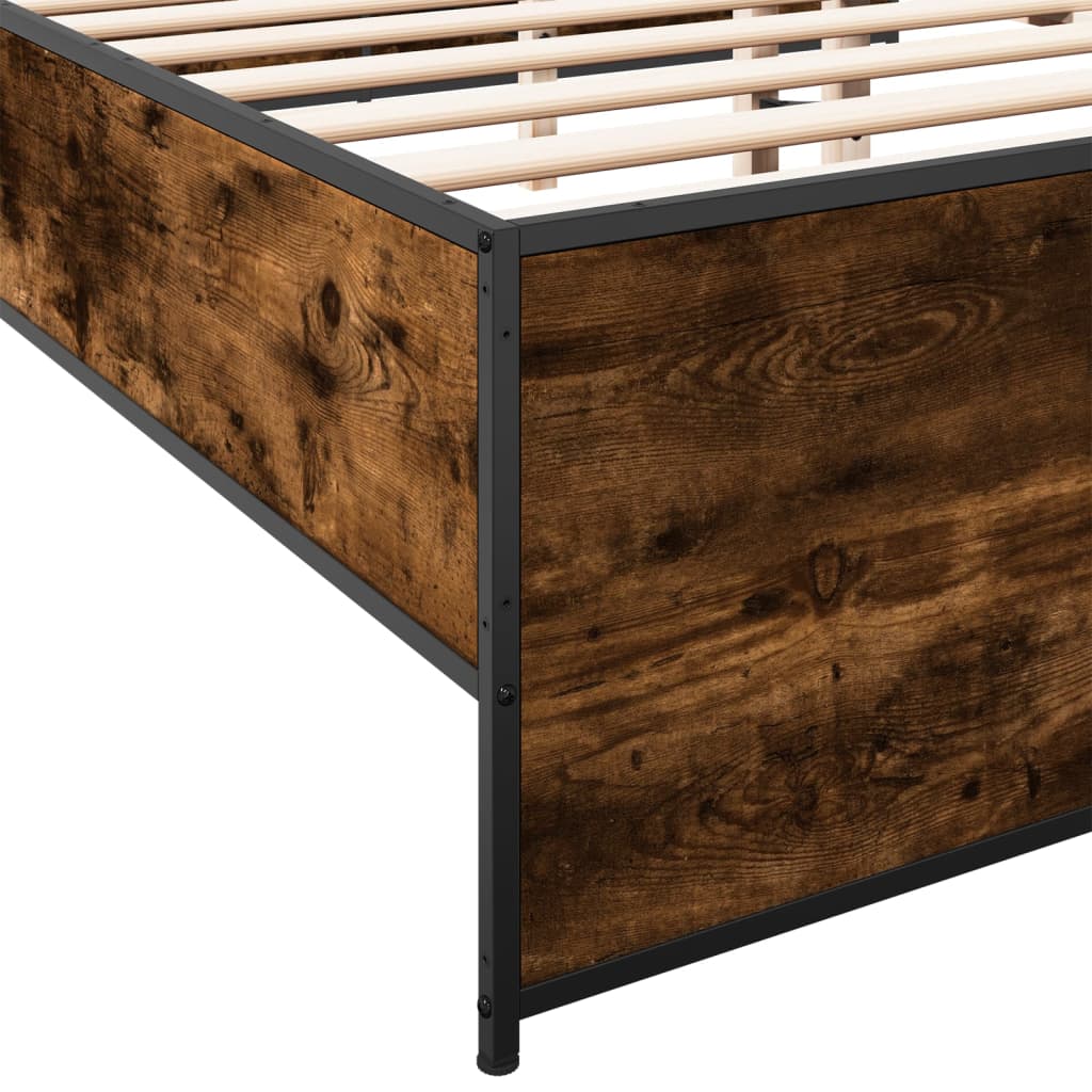 Cadre de lit sans matelas chêne fumé 160x200 cm - XIOS