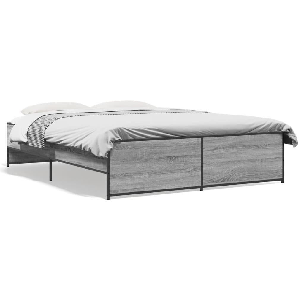 Cadre de lit sans matelas sonoma gris 160x200 cm - XIOS