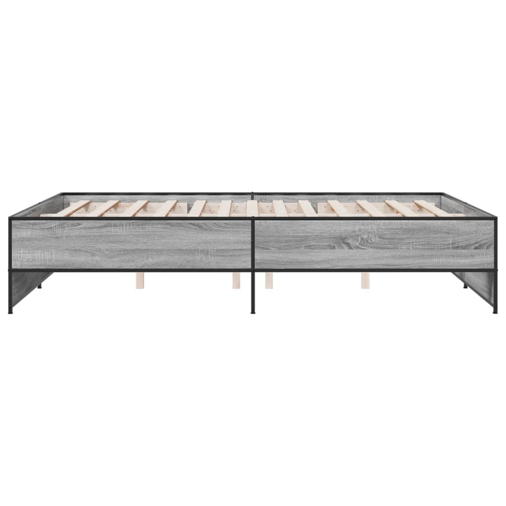 Cadre de lit sans matelas sonoma gris 160x200 cm - XIOS