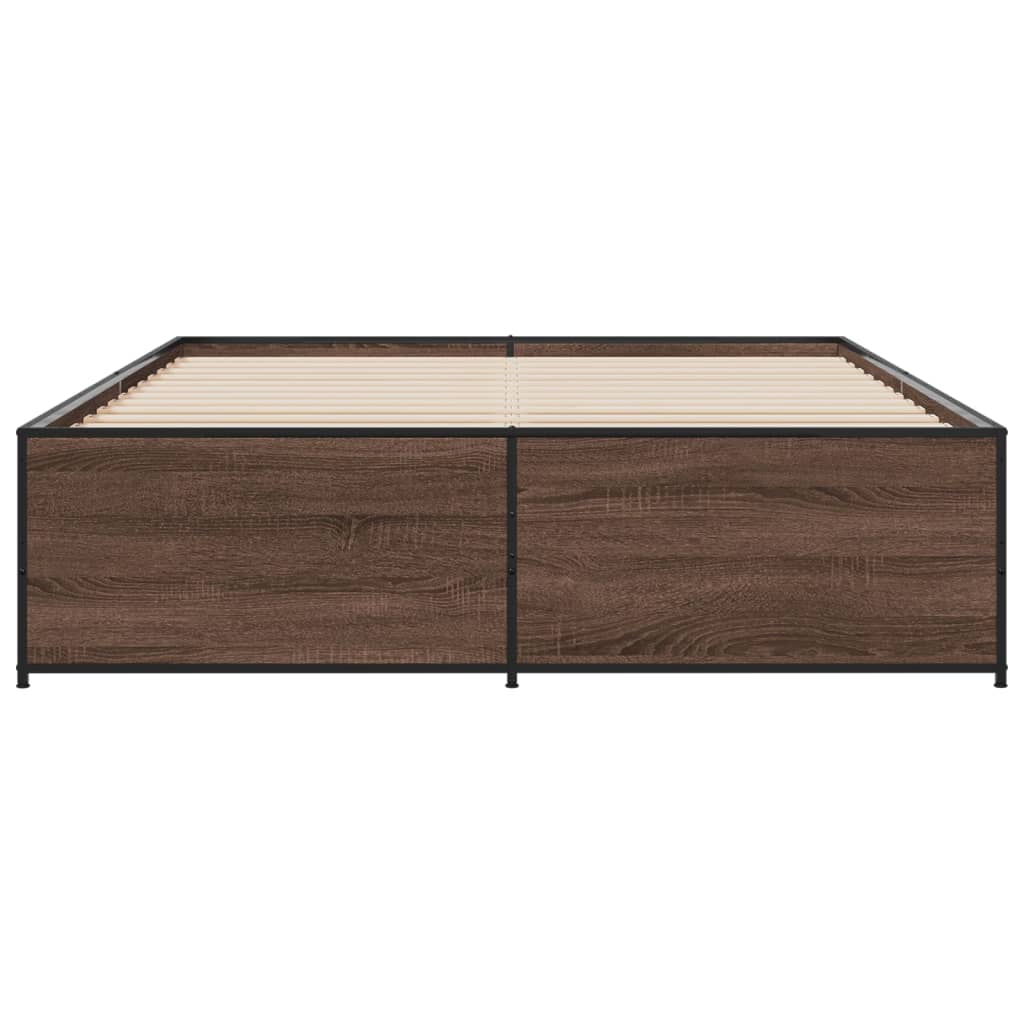 Cadre de lit sans matelas chêne marron 160x200 cm - XIOS
