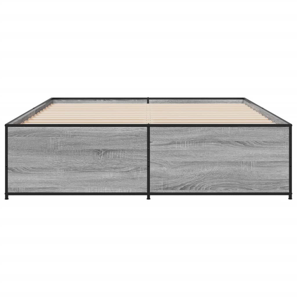 Cadre de lit sans matelas sonoma gris 140x200 cm - XIOS