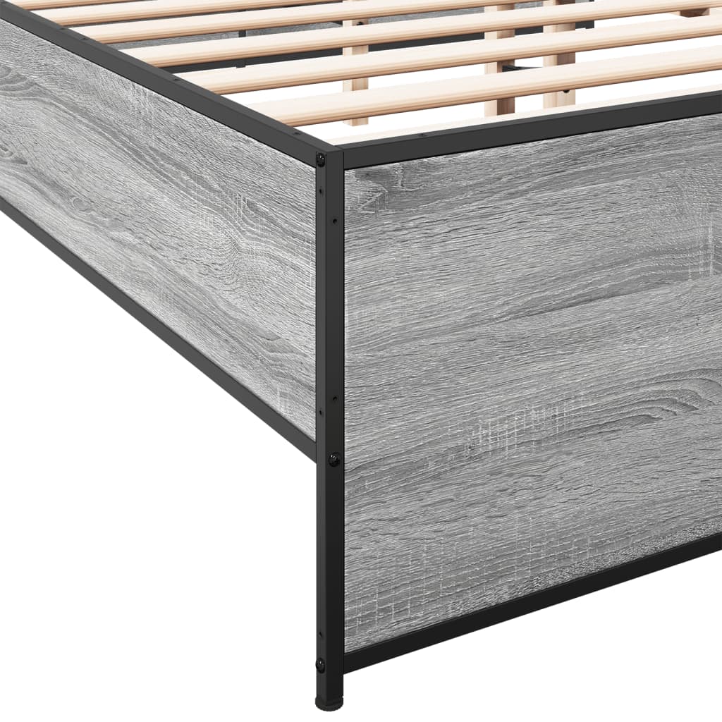 Cadre de lit sans matelas sonoma gris 140x200 cm - XIOS