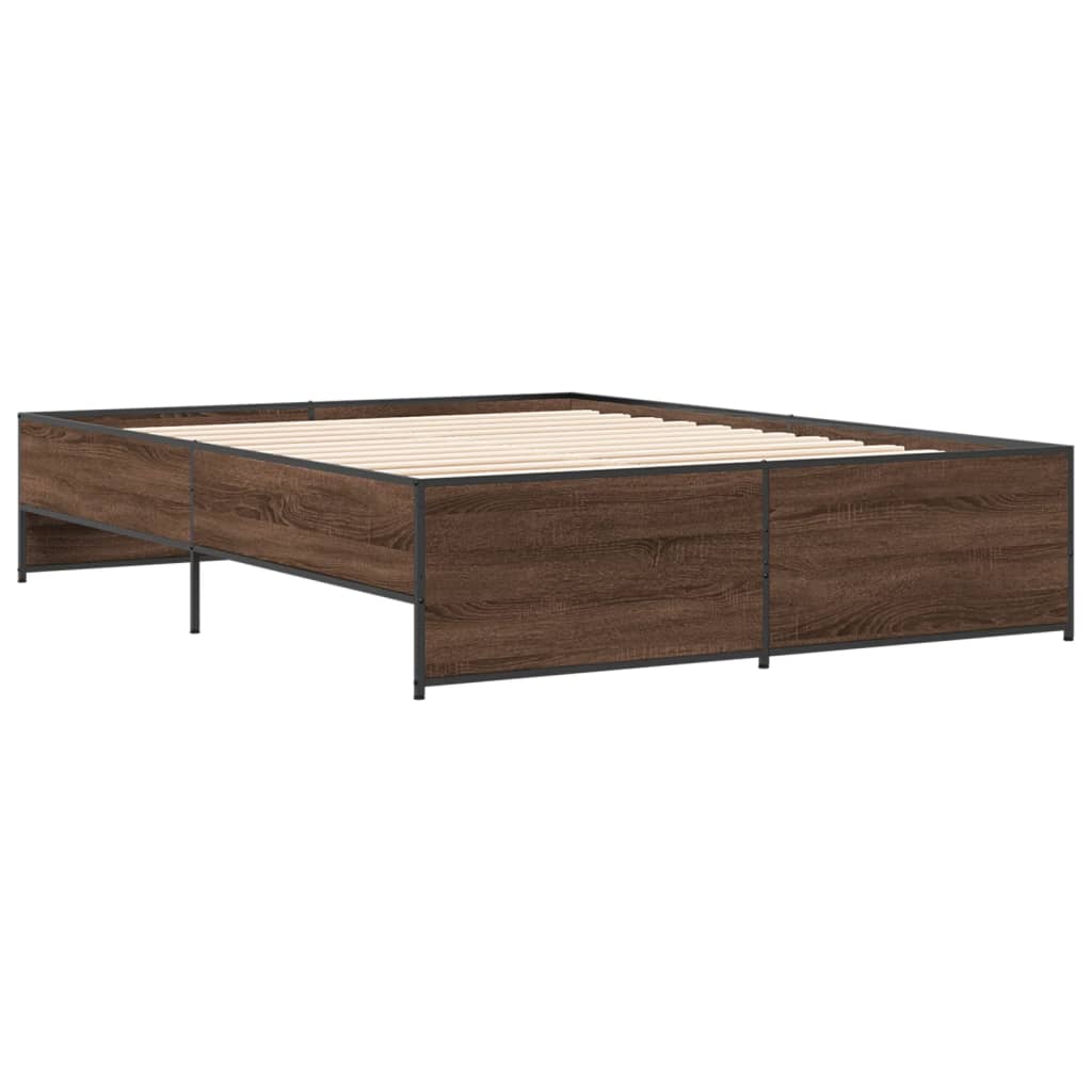 Cadre de lit sans matelas chêne marron 140x200 cm - XIOS