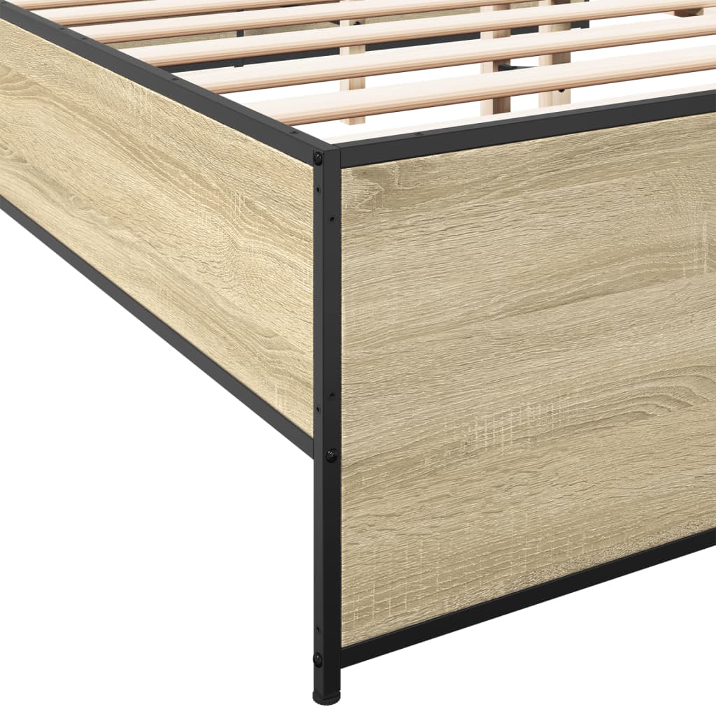 Cadre de lit sans matelas chêne sonoma 120x200 cm - XIOS