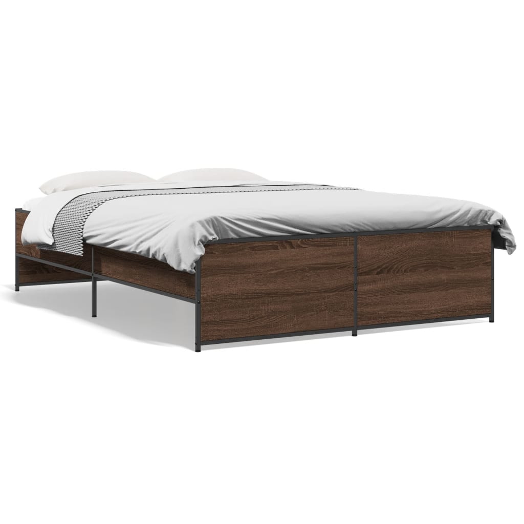 Cadre de lit sans matelas chêne marron 120x200 cm - XIOS