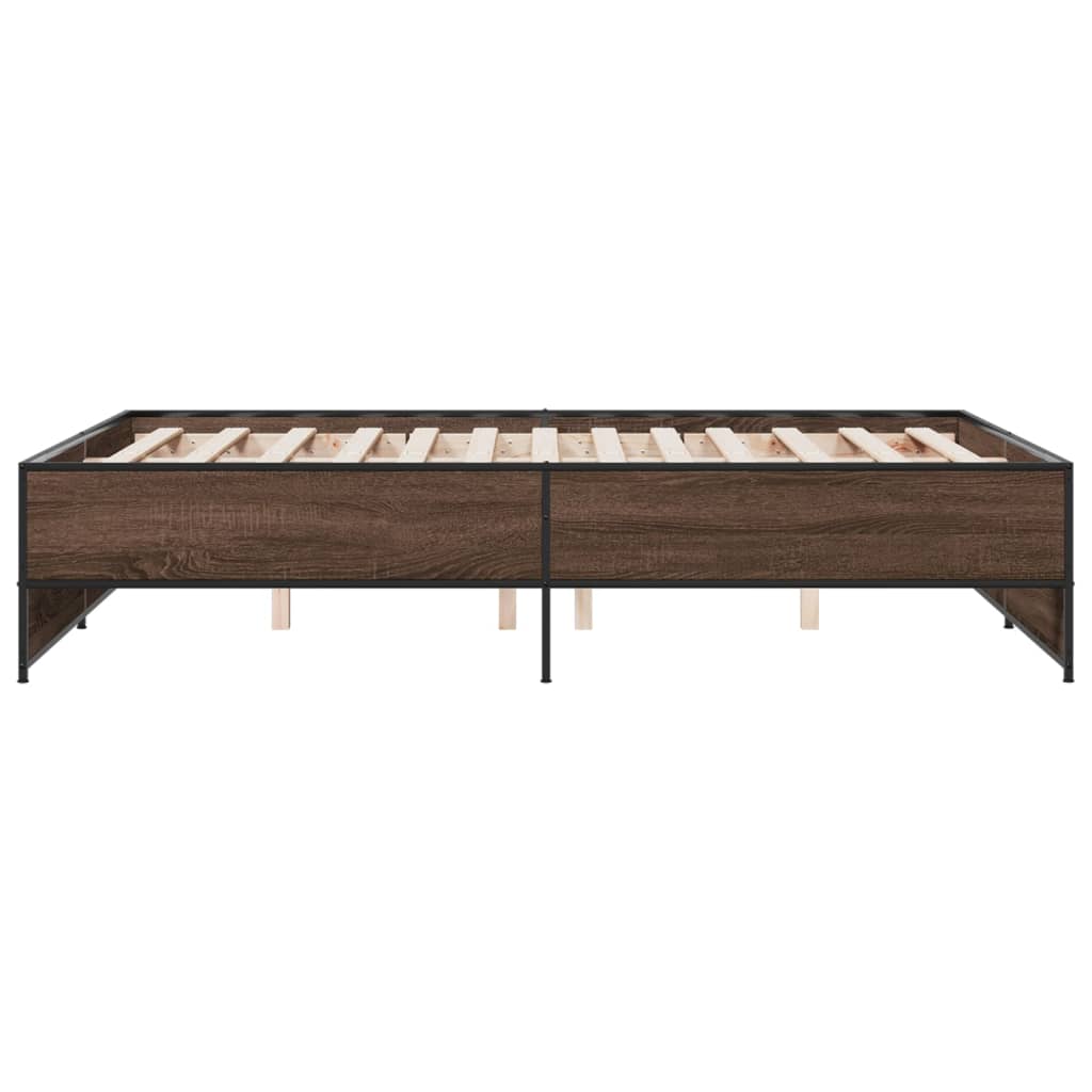 Cadre de lit sans matelas chêne marron 120x200 cm - XIOS