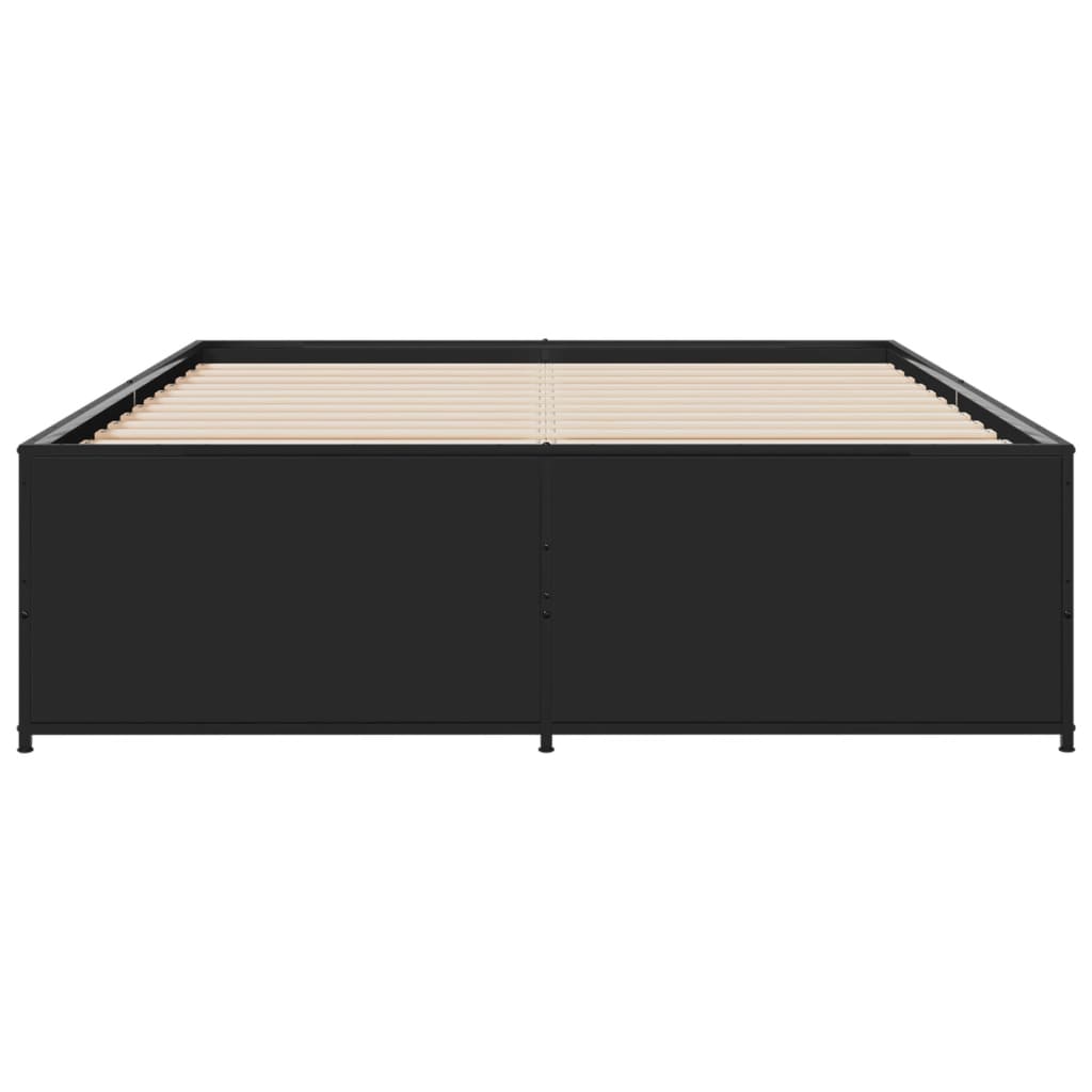 Cadre de lit sans matelas noir 140x190 cm - XIOS