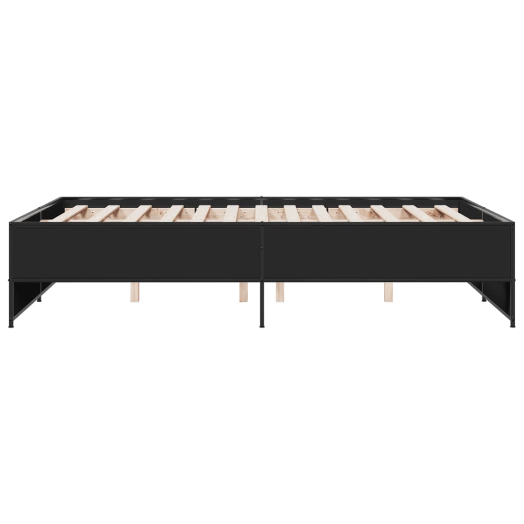 Cadre de lit sans matelas noir 135x190 cm - XIOS