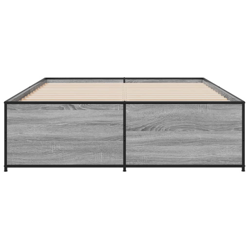 Cadre de lit sans matelas sonoma gris 135x190 cm - XIOS