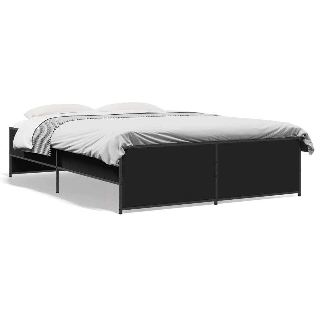 Cadre de lit sans matelas noir 120x190 cm - XIOS