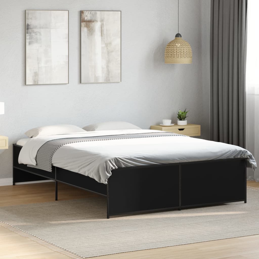 Cadre de lit sans matelas noir 120x190 cm - XIOS