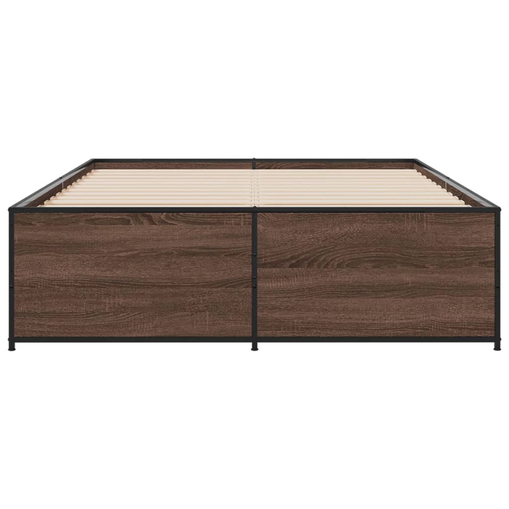Cadre de lit sans matelas chêne marron 120x190 cm - XIOS