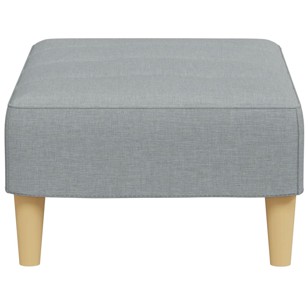 Repose-pied gris clair 77x55x31 cm tissu