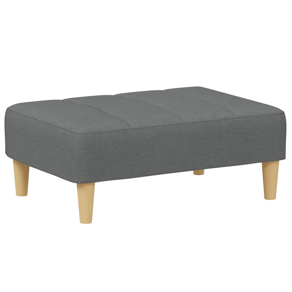 Repose-pied gris foncé 77x55x31 cm tissu - XIOS