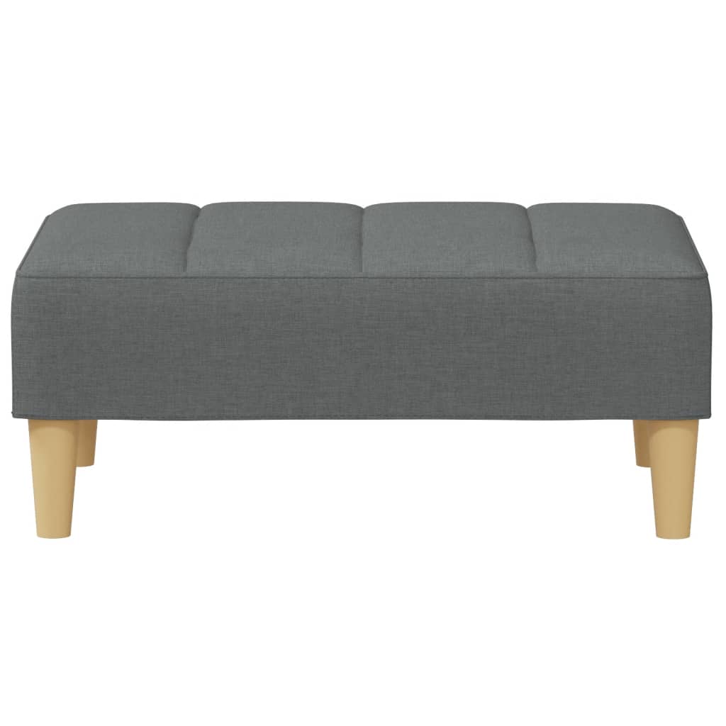 Repose-pied gris foncé 77x55x31 cm tissu - XIOS