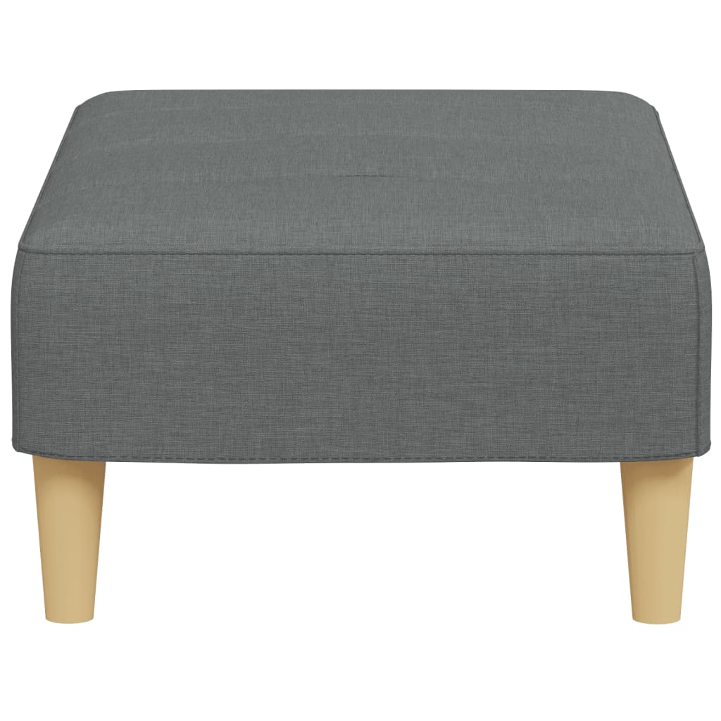 Repose-pied gris foncé 77x55x31 cm tissu - XIOS
