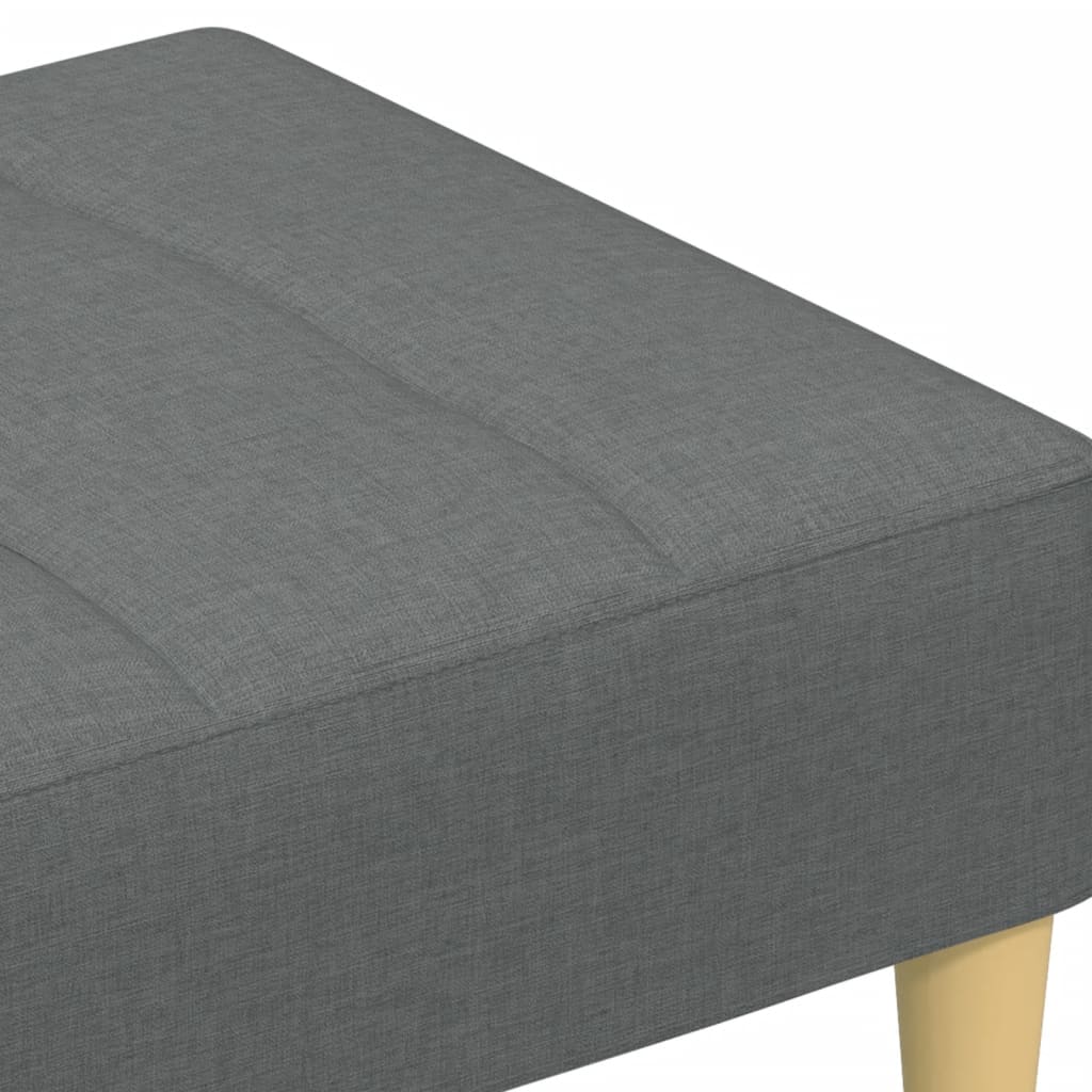 Repose-pied gris foncé 77x55x31 cm tissu - XIOS