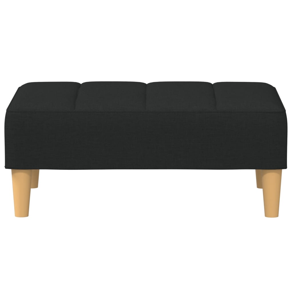 Repose-pied noir 77x55x31 cm tissu - XIOS