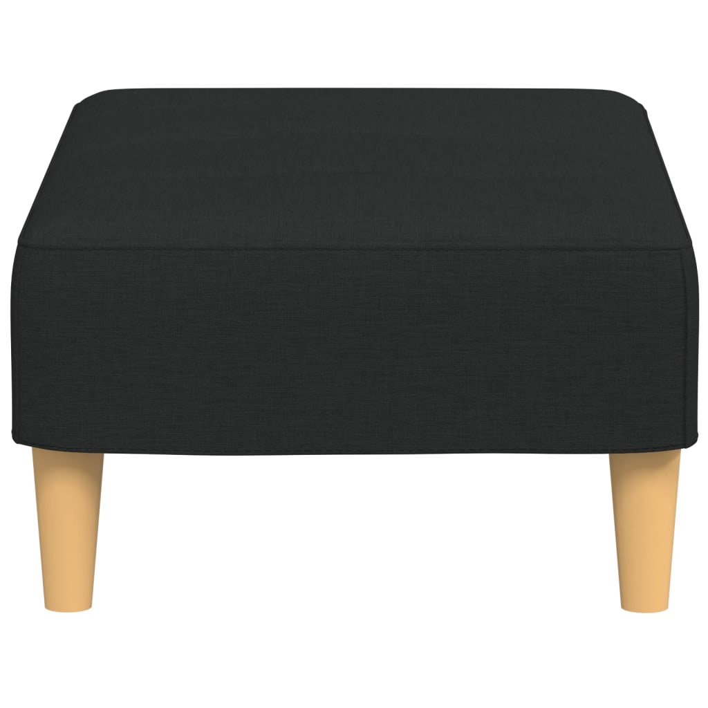 Repose-pied noir 77x55x31 cm tissu - XIOS