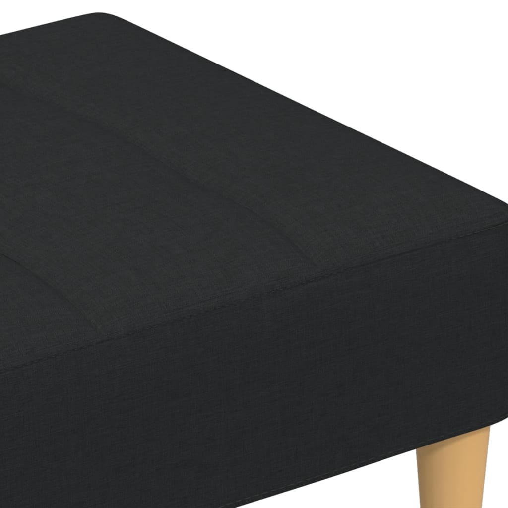 Repose-pied noir 77x55x31 cm tissu - XIOS