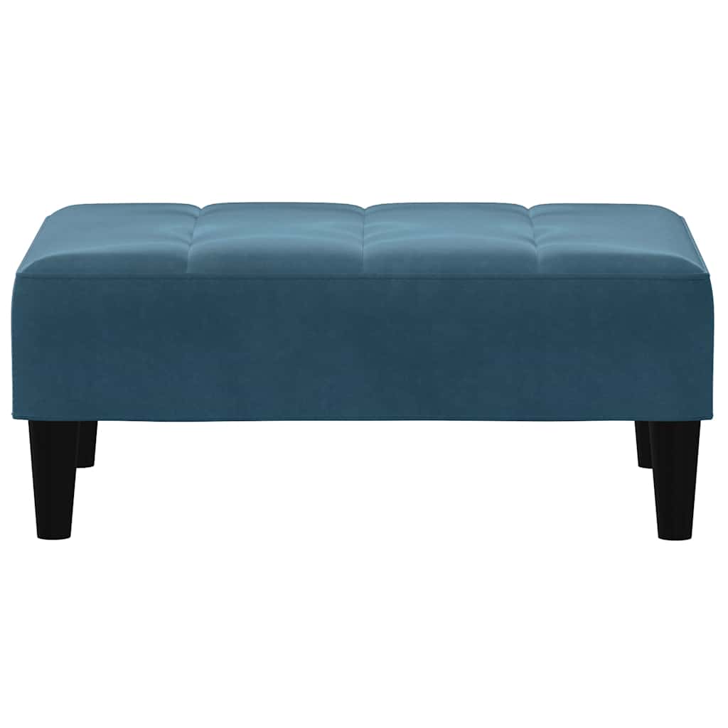 Repose-pied bleu 77x55x31 cm velours - XIOS
