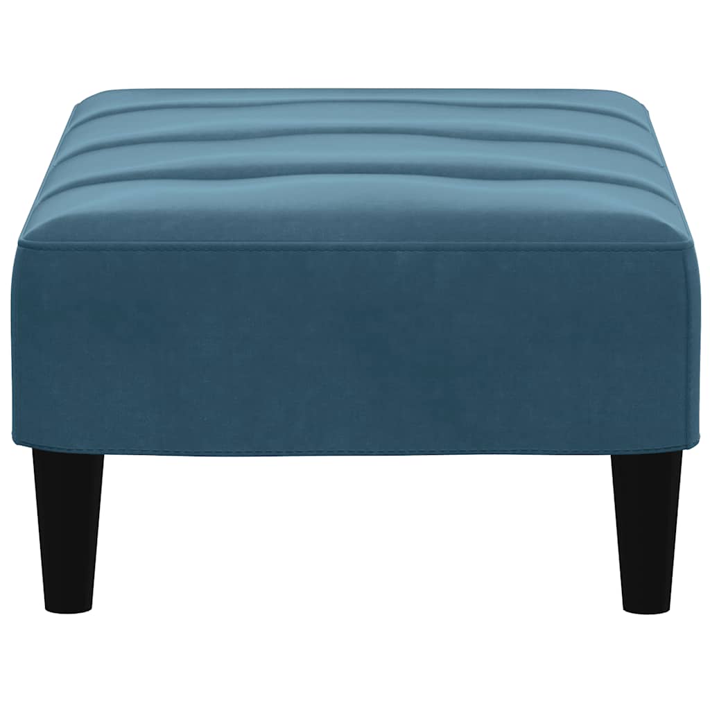 Repose-pied bleu 77x55x31 cm velours - XIOS