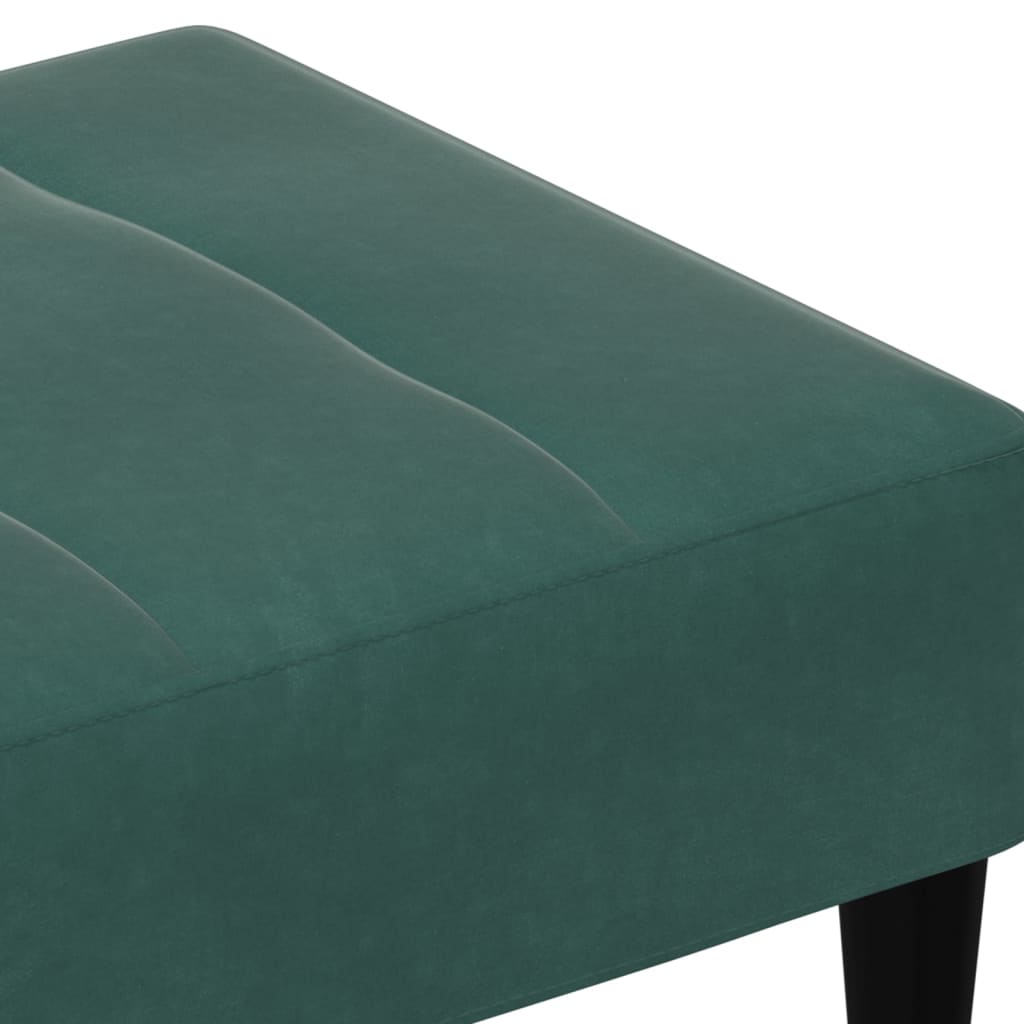 Repose-pied vert foncé 77x55x31 cm velours - XIOS