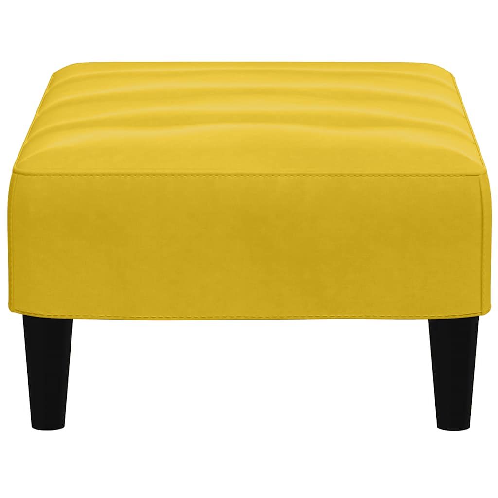 Repose-pied jaune 77x55x31 cm velours - XIOS