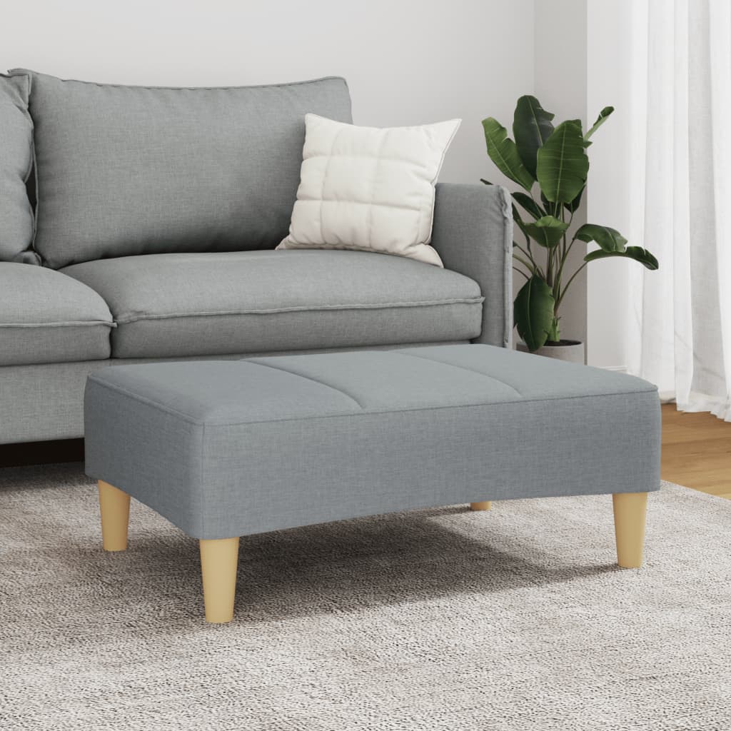 Repose-pied gris clair 77x55x31 cm tissu - XIOS