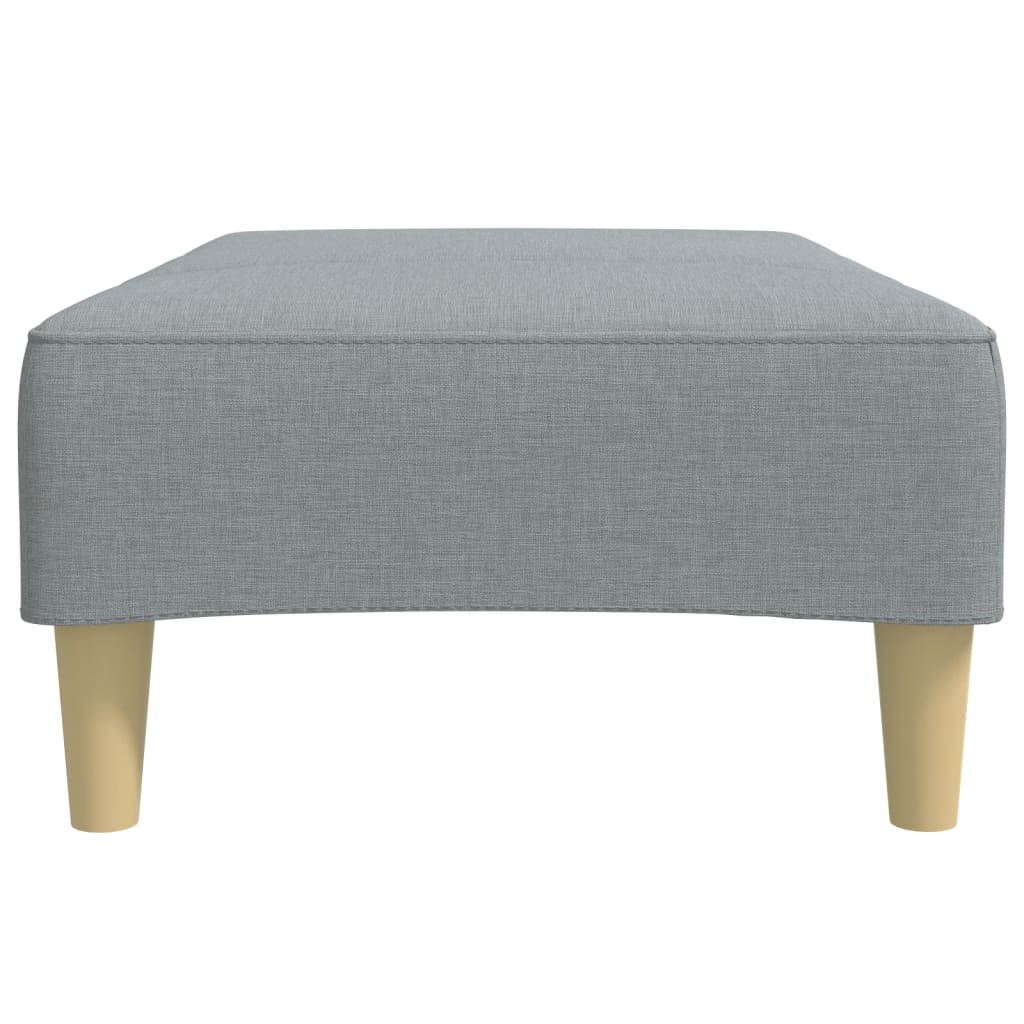 Repose-pied gris clair 77x55x31 cm tissu - XIOS