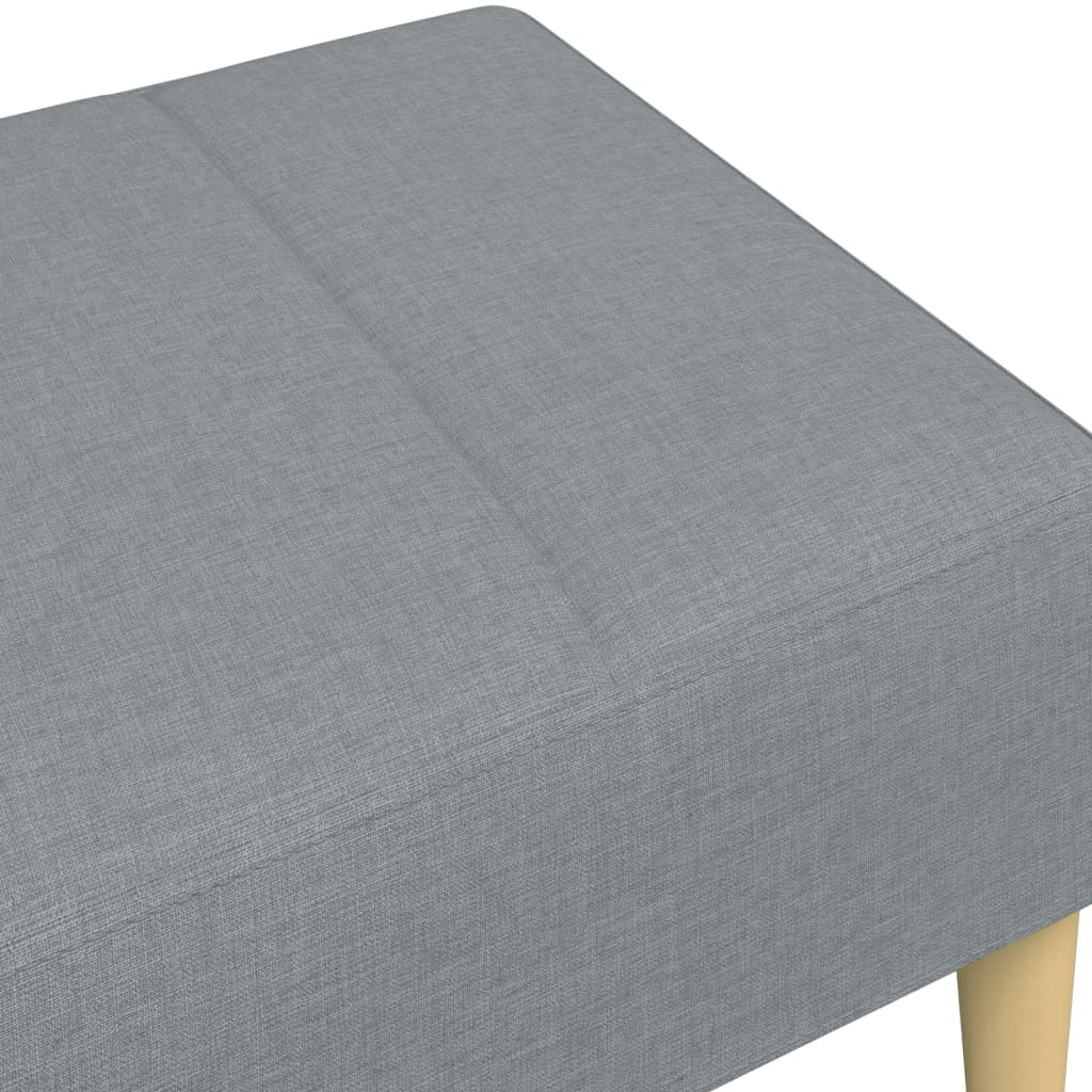 Repose-pied gris clair 77x55x31 cm tissu - XIOS