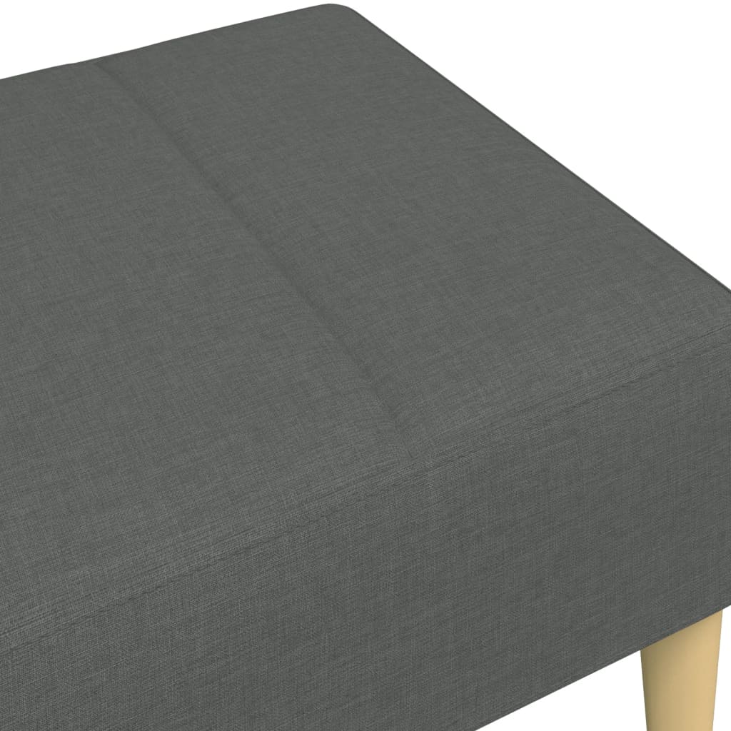 Repose-pied gris foncé 77x55x31 cm tissu - XIOS