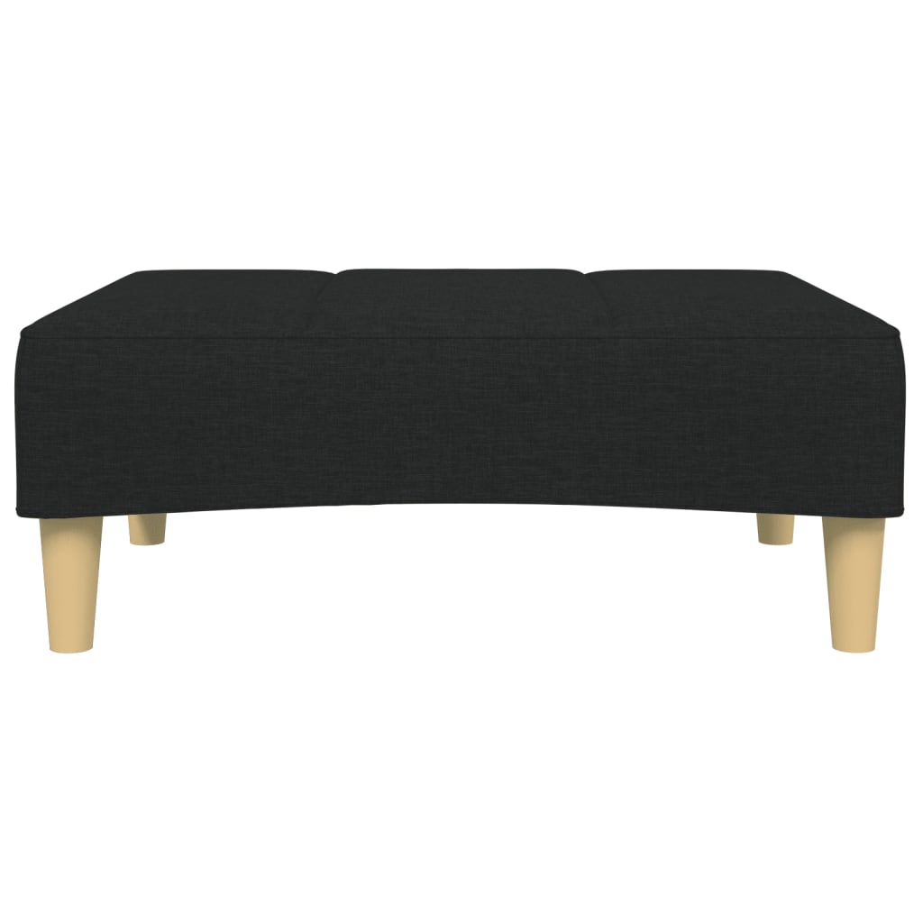 Repose-pied noir 77x55x31 cm tissu - XIOS