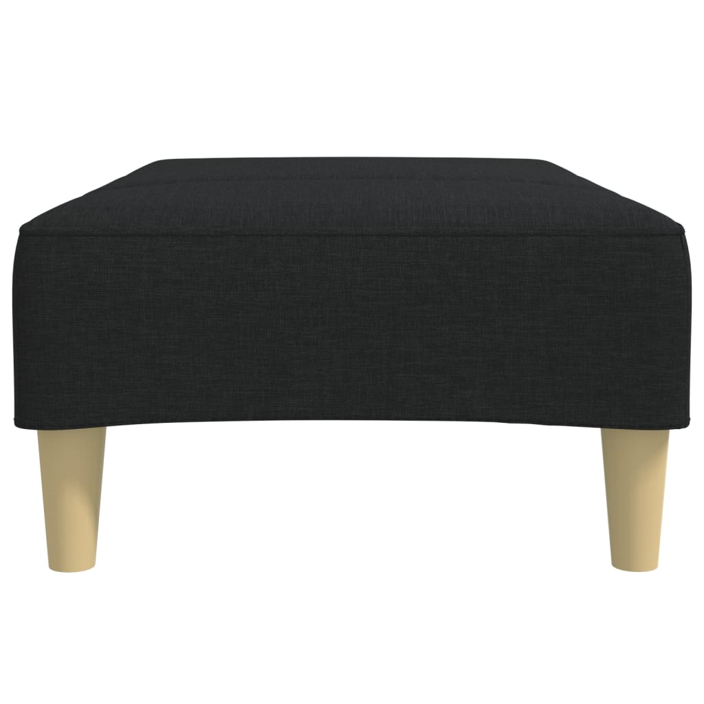 Repose-pied noir 77x55x31 cm tissu - XIOS