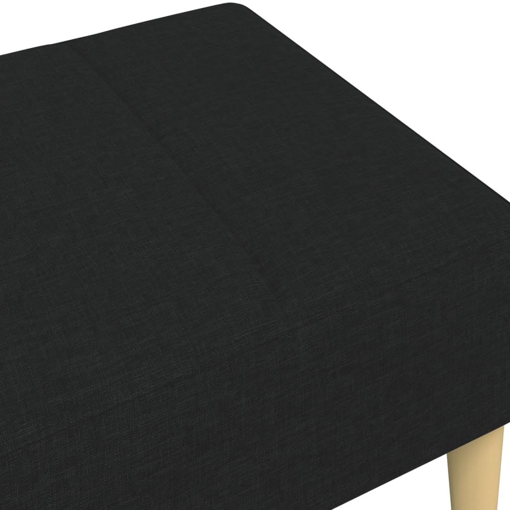 Repose-pied noir 77x55x31 cm tissu - XIOS
