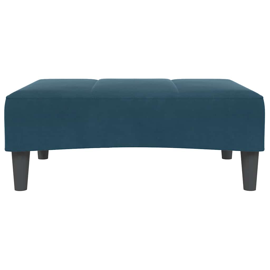 Repose-pied bleu 77x55x31 cm velours - XIOS