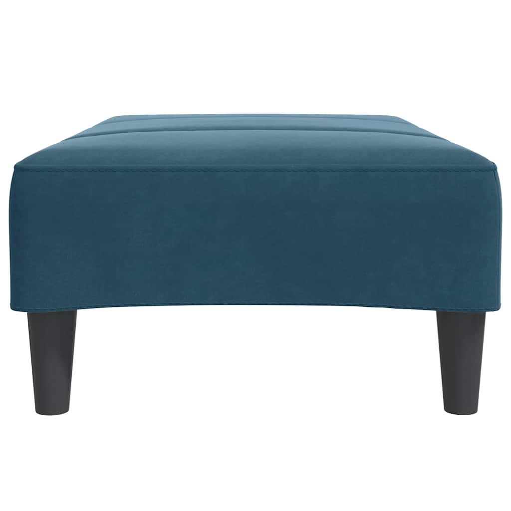Repose-pied bleu 77x55x31 cm velours - XIOS