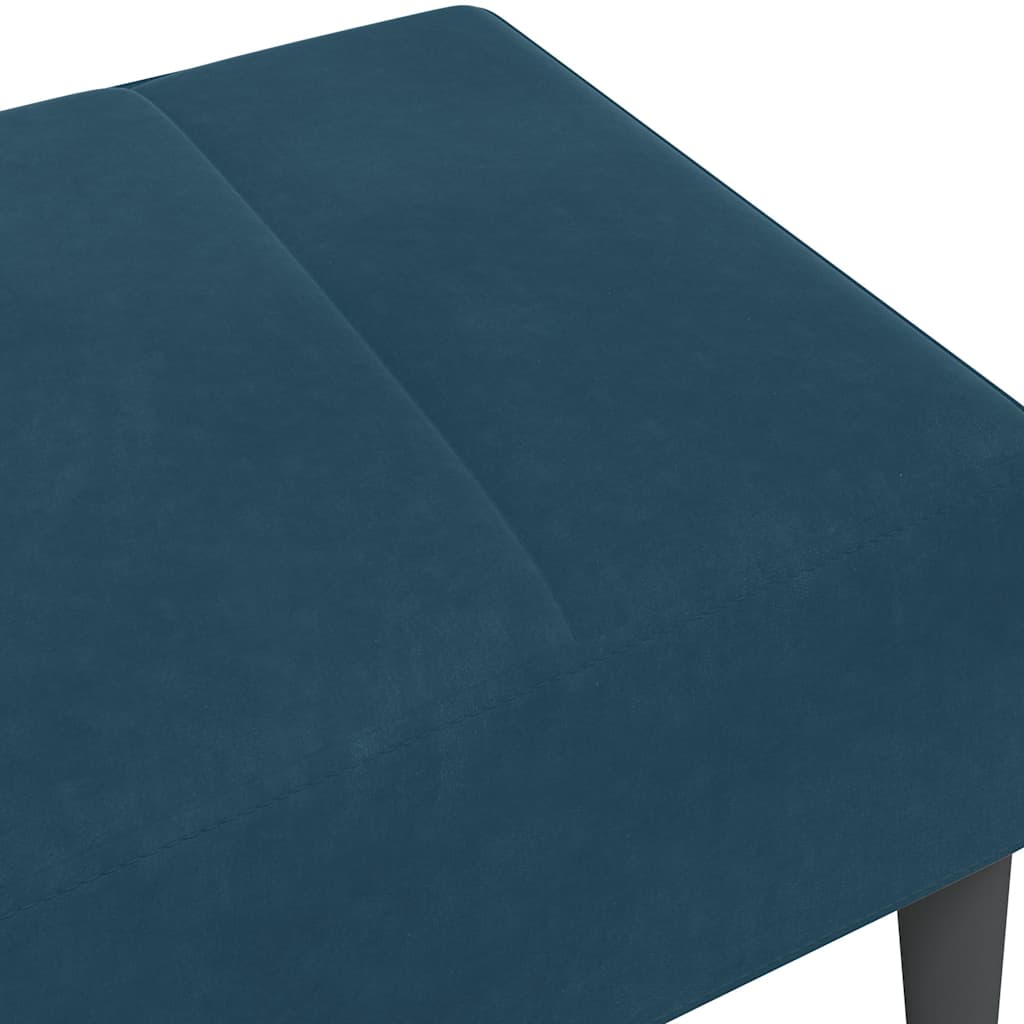 Repose-pied bleu 77x55x31 cm velours - XIOS