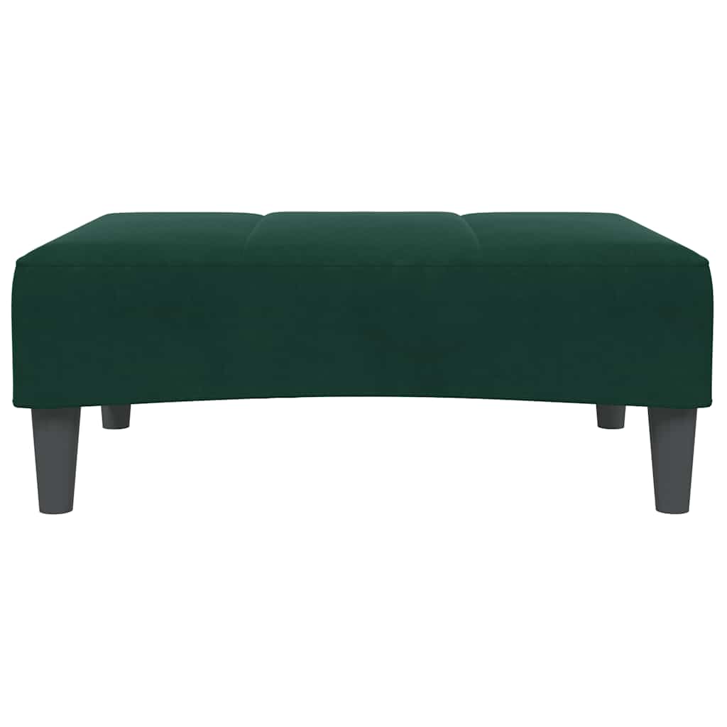 Repose-pied vert foncé 77x55x31 cm velours