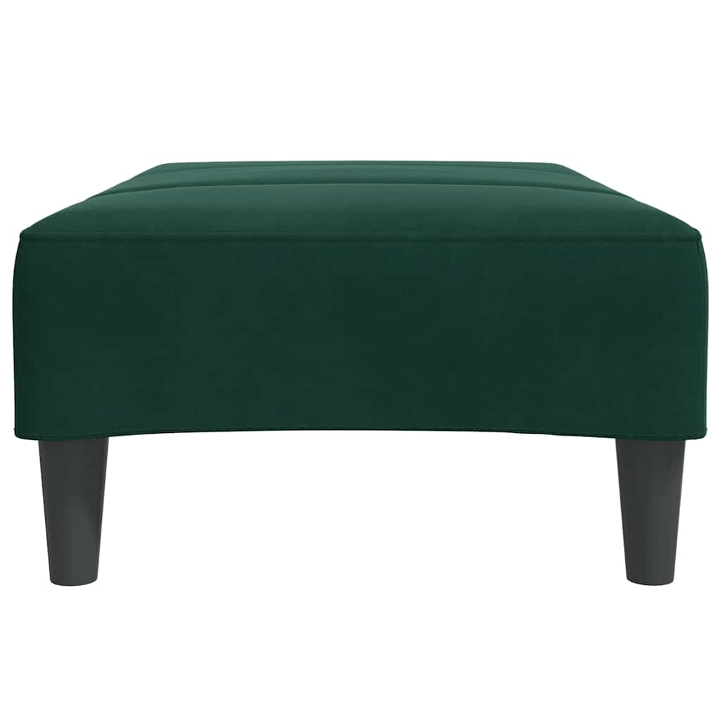 Repose-pied vert foncé 77x55x31 cm velours