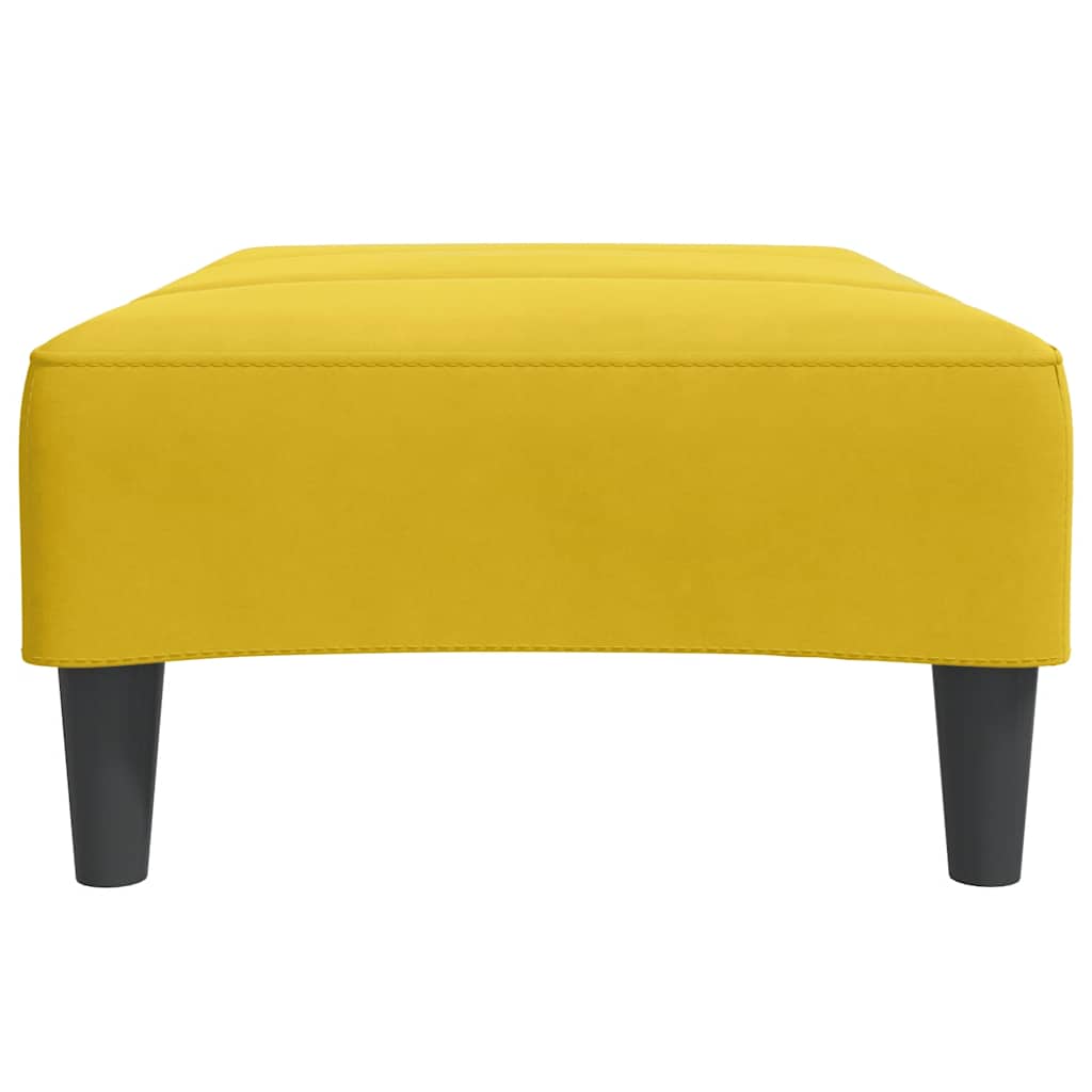 Repose-pied jaune 77x55x31 cm velours - XIOS