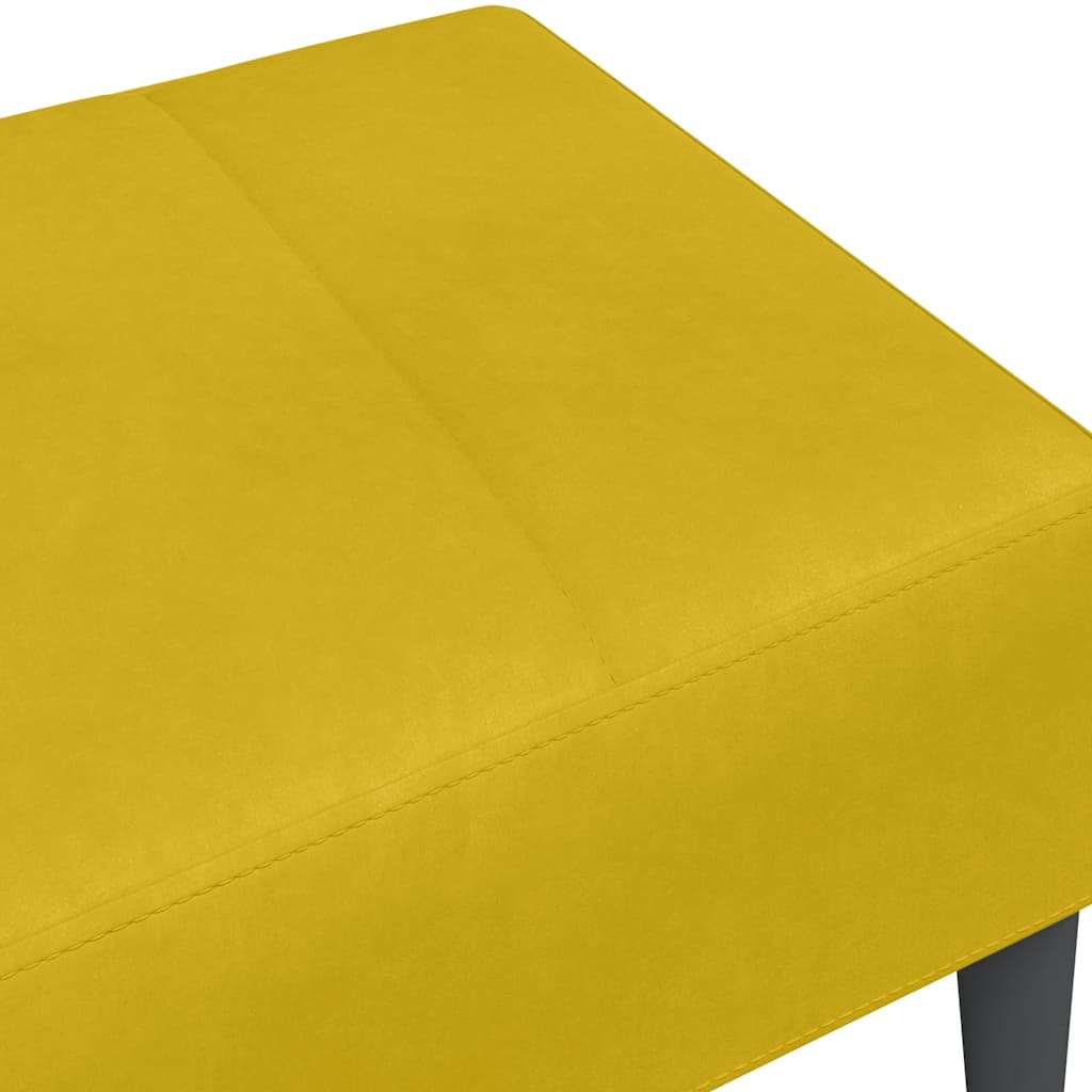 Repose-pied jaune 77x55x31 cm velours - XIOS
