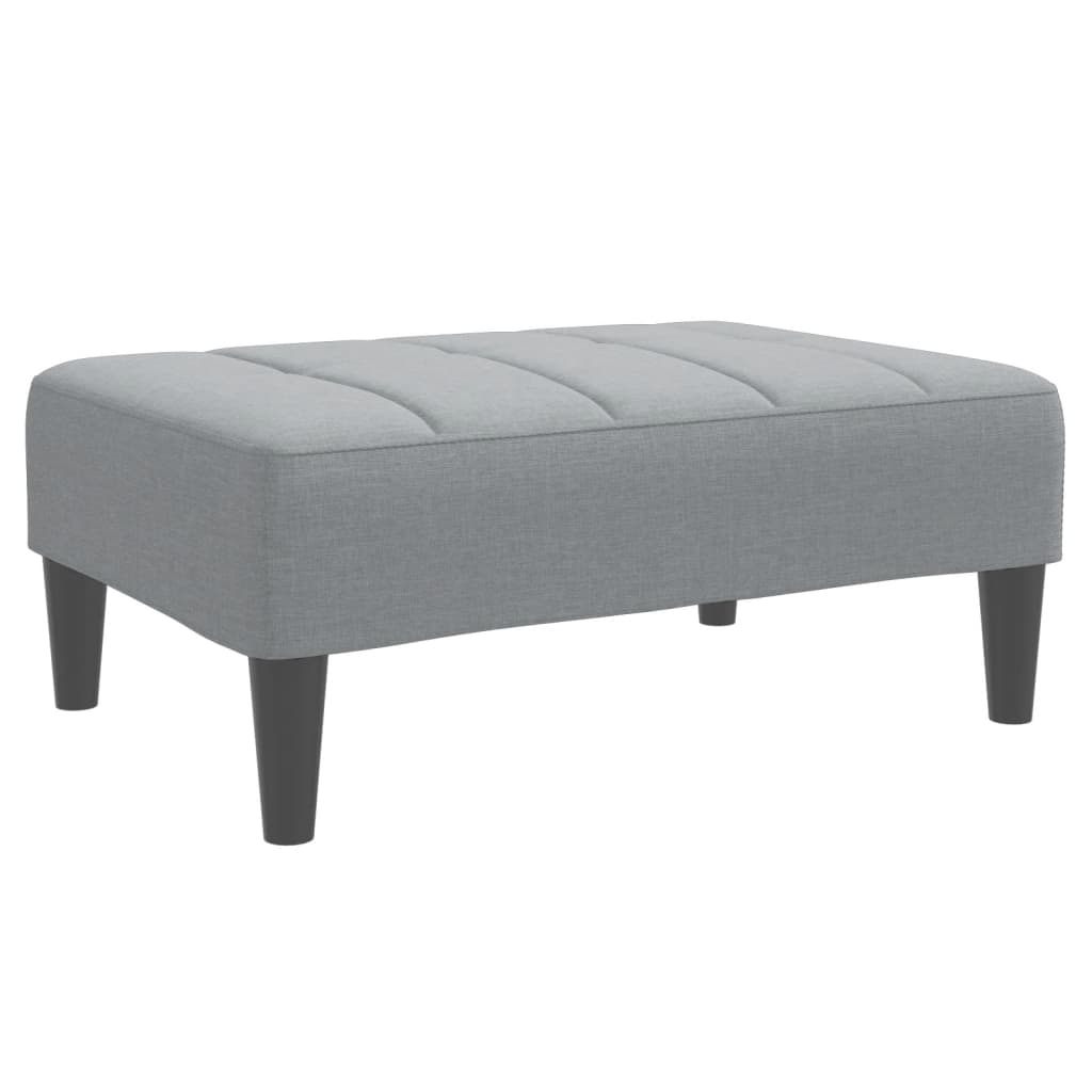 Repose-pied gris clair 77x55x31 cm tissu - XIOS