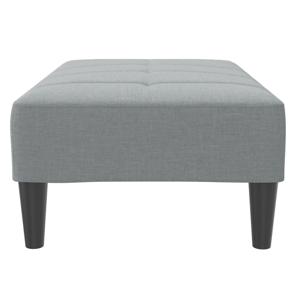 Repose-pied gris clair 77x55x31 cm tissu - XIOS