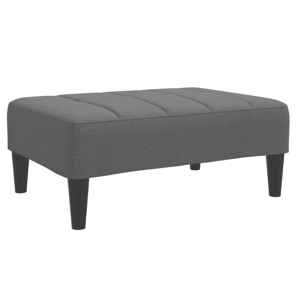 Repose-pied gris foncé 77x55x31 cm tissu - XIOS