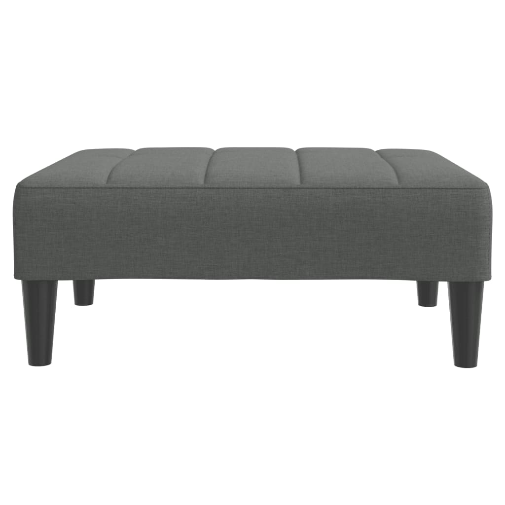 Repose-pied gris foncé 77x55x31 cm tissu - XIOS