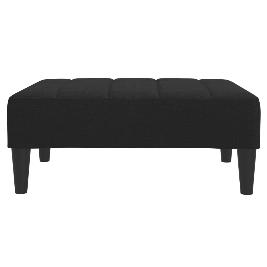 Repose-pied noir 77x55x31 cm tissu - XIOS