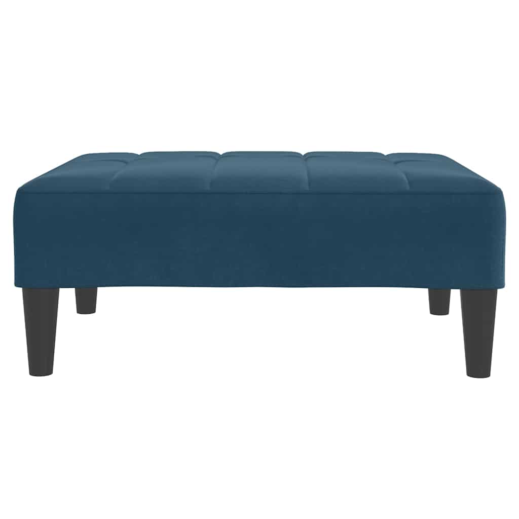 Repose-pied bleu 77x55x31 cm velours - XIOS
