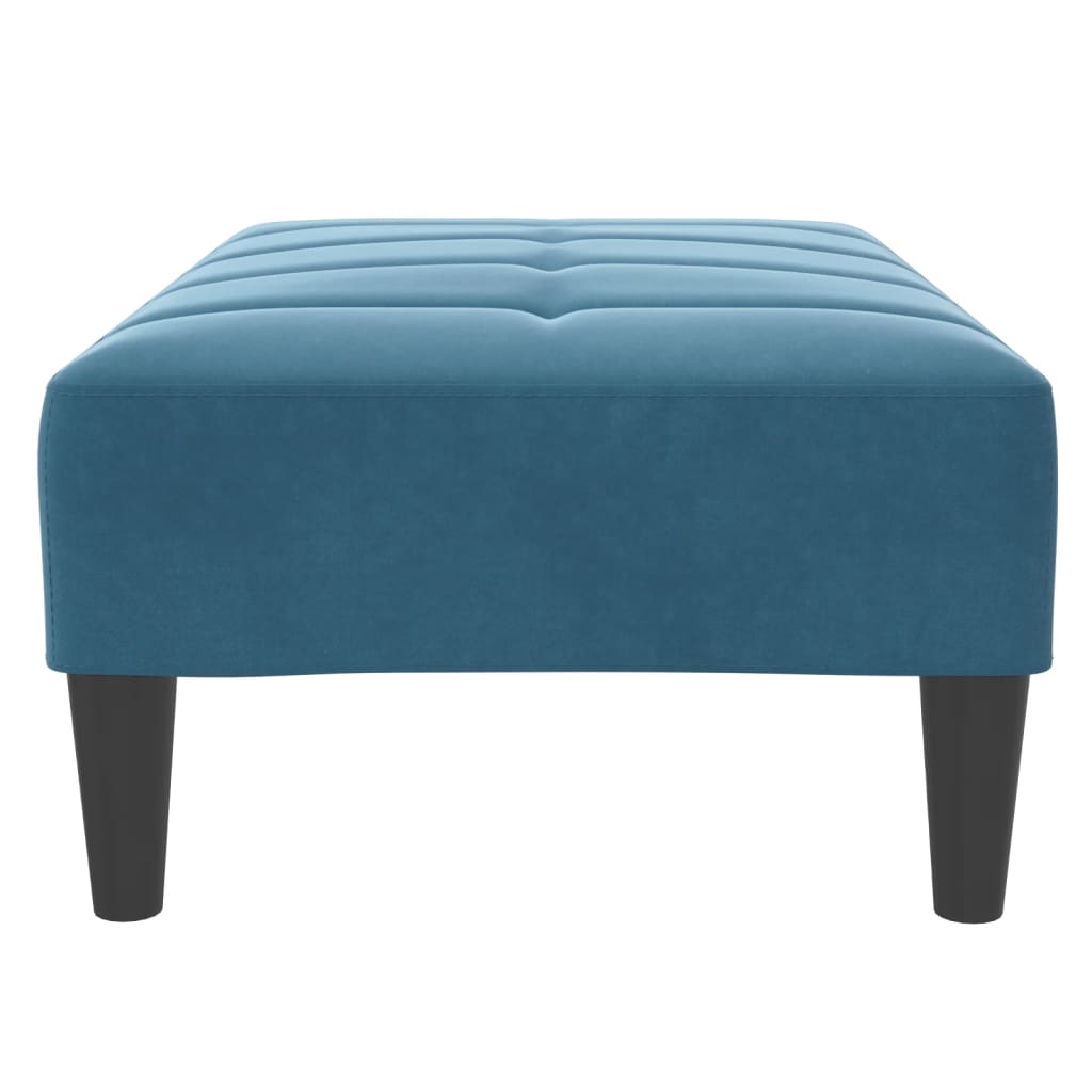 Repose-pied bleu 77x55x31 cm velours - XIOS